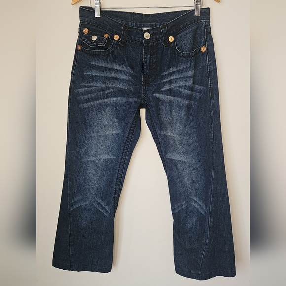 True Religion Billy Super T Jeans Made in USA Size 32 Hemmed 25.5 Inseam Y2K - Picture 4 of 17